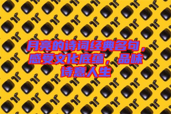月亮的詩詞經(jīng)典名句,感受文化底蘊,品味詩意人生