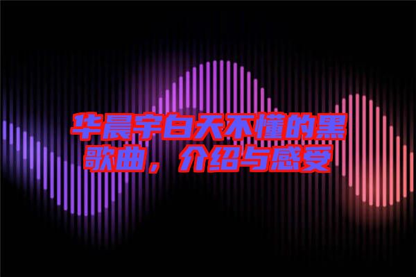 華晨宇白天不懂的黑歌曲，介紹與感受