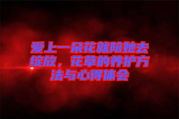 愛上一朵花就陪她去綻放，花草的養護方法與心得體會
