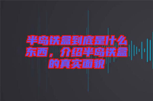 半島鐵盒到底是什么東西,介紹半島鐵盒的真實(shí)面貌