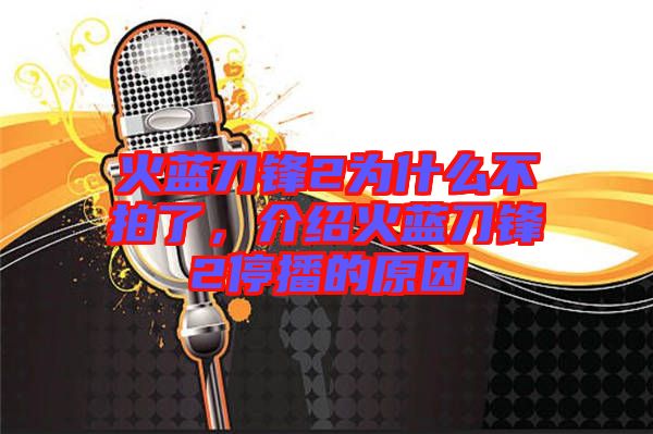 火藍(lán)刀鋒2為什么不拍了,介紹火藍(lán)刀鋒2停播的原因