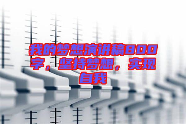 我的夢想演講稿800字，堅持夢想，實現自我
