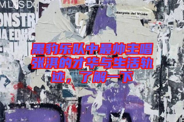 黑豹樂隊中最帥主唱張淇的才華與生活軌跡,了解一下