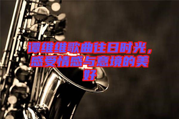 譚維維歌曲往日時光，感受情感與意境的美好