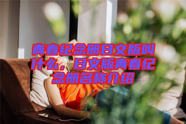 青春紀念冊日文版叫什么,日文版青春紀念冊名稱介紹