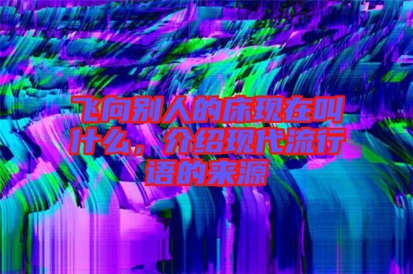 飛向別人的床現(xiàn)在叫什么，介紹現(xiàn)代流行語(yǔ)的來(lái)源